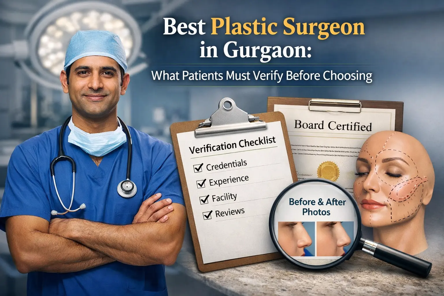 Best Plastic Surgeon in Gurgaon What Patients Must Verify Before Choosing