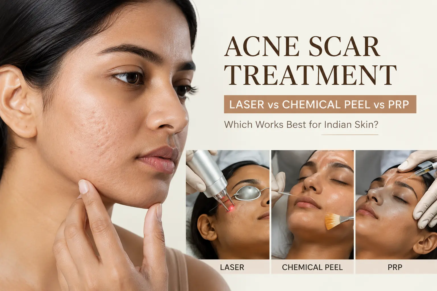 Acne Scar Treatment Gurgaon Laser vs Chemical Peel vs PRP, Which Works Best for Indian Skin